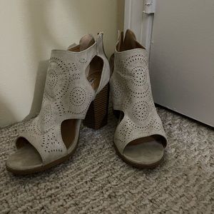 Cutout Suede Boot Heels